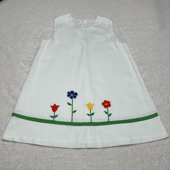 Vintage GRACE Girls Toddler Embroidered Dress Sz 5 - Picture 1 of 6